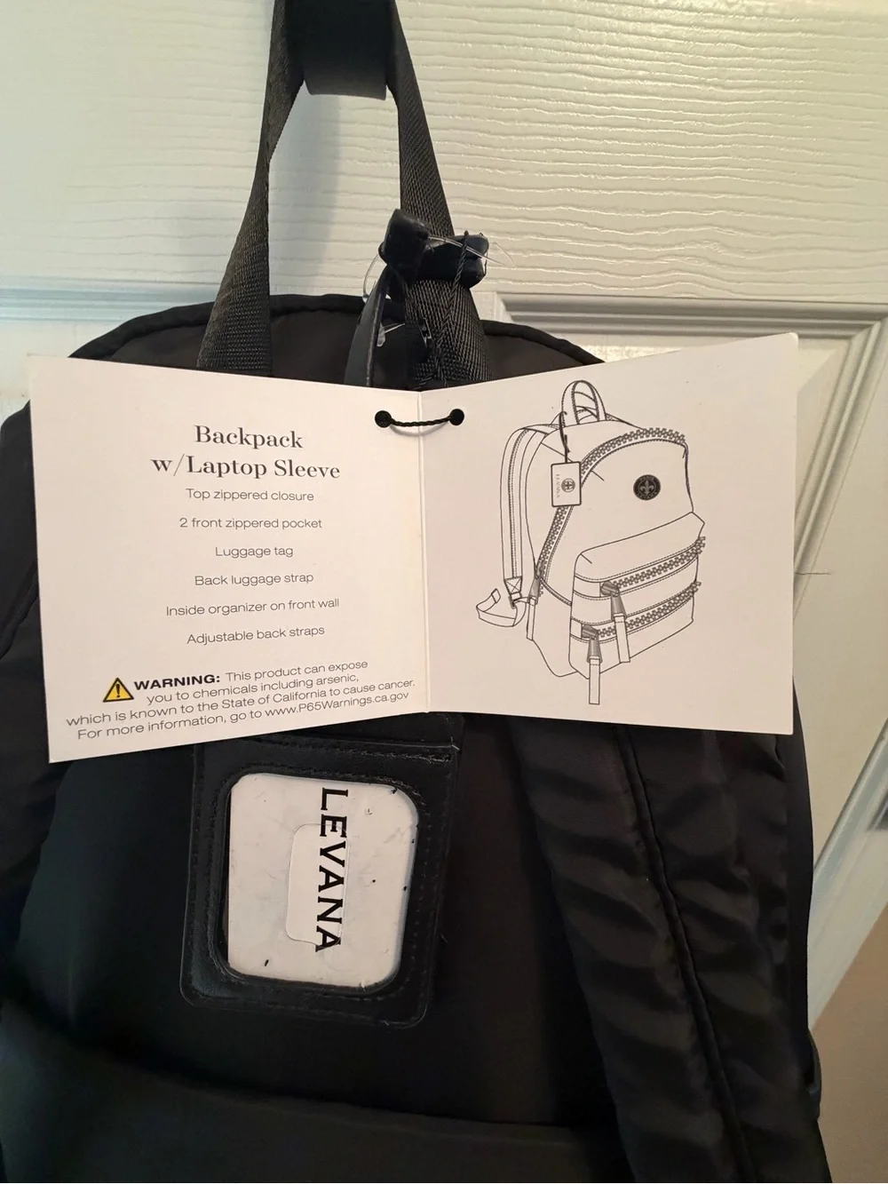 Paris Levana Backpack with Laptop Sleeve
